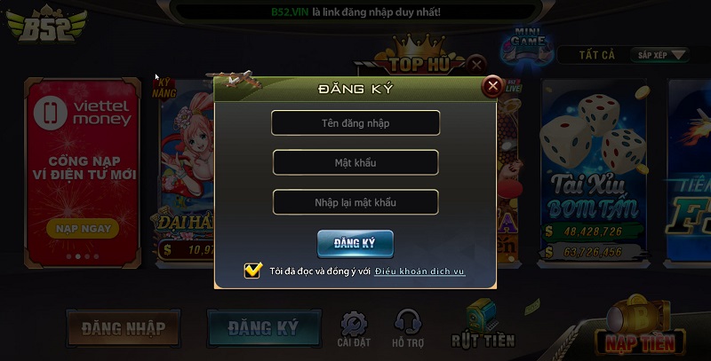 dang ky tai khoan b52 dang ky tai khoan b52