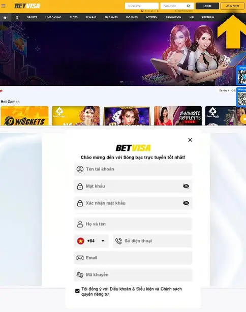 Đăng ký betvisa