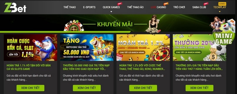 Các sự kiện khuyến mãi tiêu biểu tại Z bet Các sự kiện khuyến mãi tiêu biểu tại Z bet
