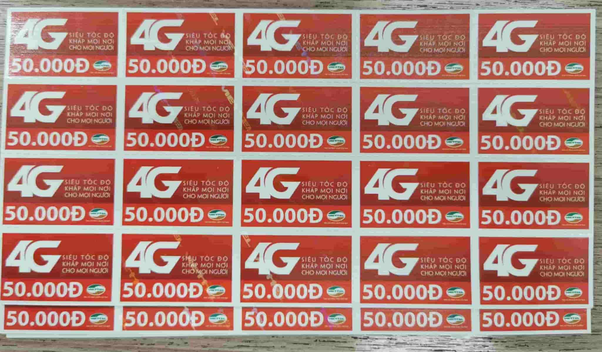Ảnh Thẻ Viettel 50k chưa cào mới nhất