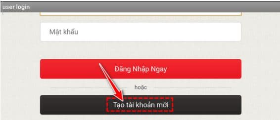 Bạn kéo xuống chọn mục tạo tài khoản mới