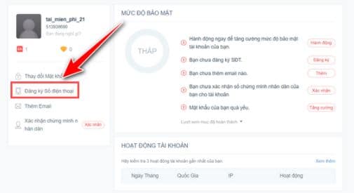 Chọn đăng ký số điện thoại