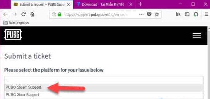Chọn mục PUBG Stream Support.