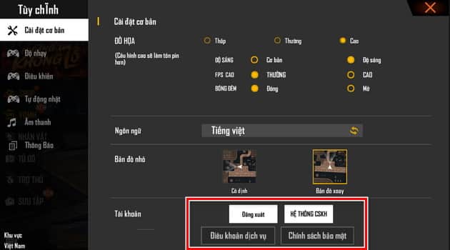 Tài khoản Facebook sẽ được đồng bộ với tài khoản Garena