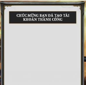 Xuất hiện thông báo chúc mừng