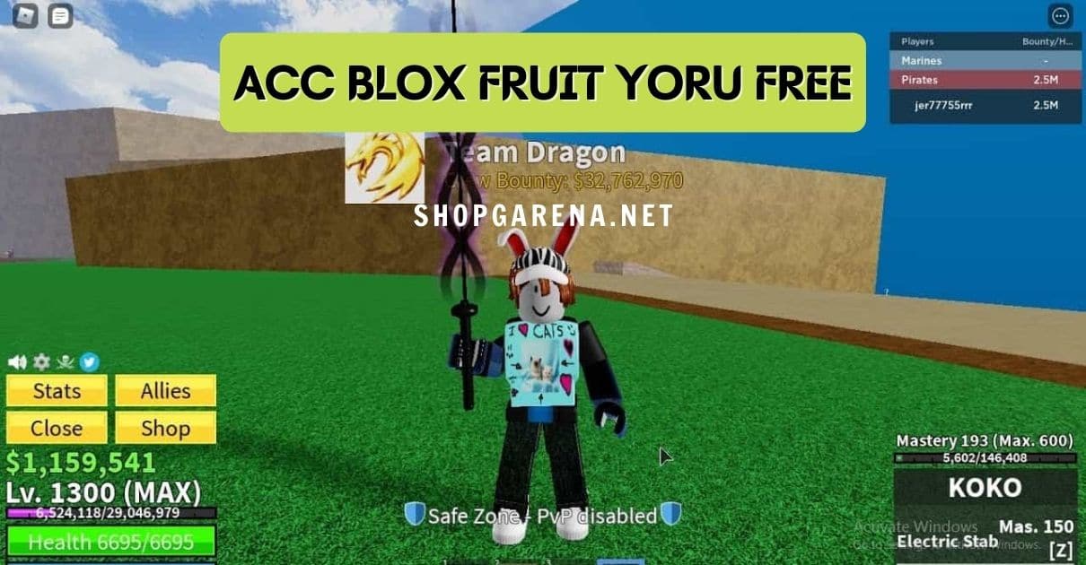 ảnh acc blox fruit lv max vip 2450