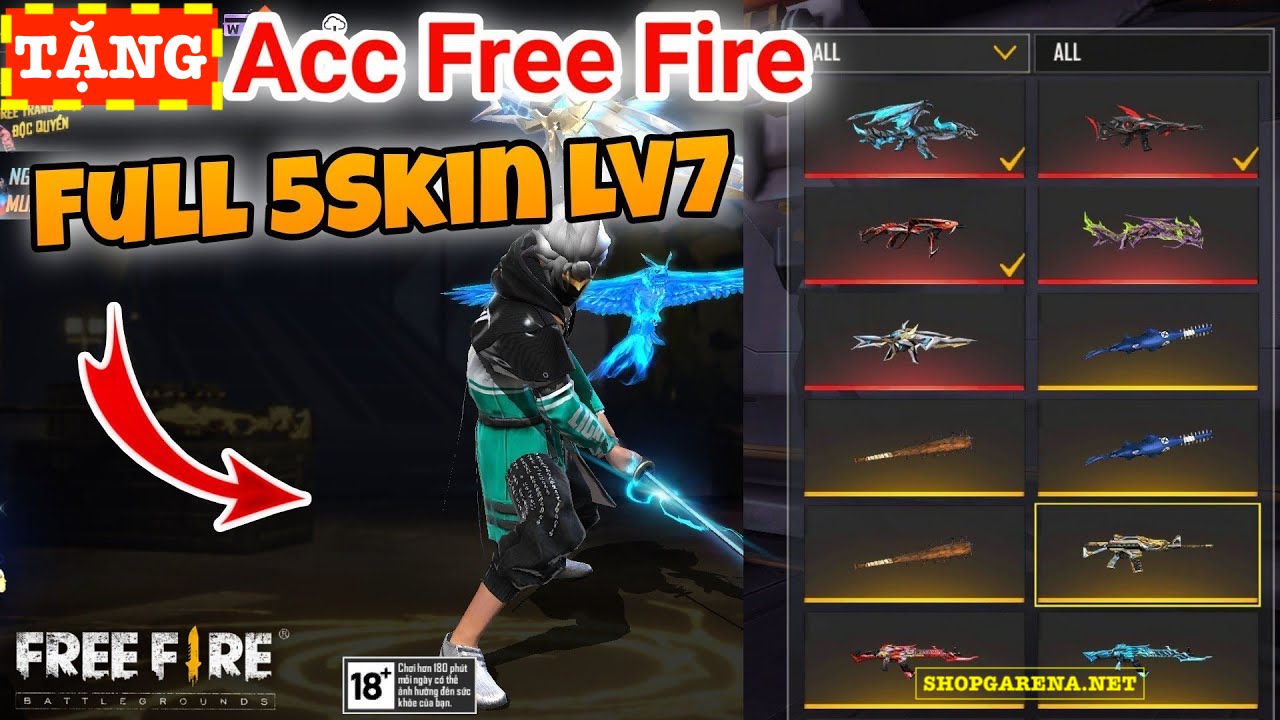Acc FF Full LV7 Skin Su%CC%81ng Ma%CC%83ng Xa%CC%80