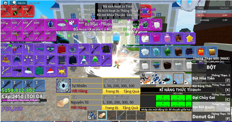 ảnh acc blox fruit lv max vip 2450