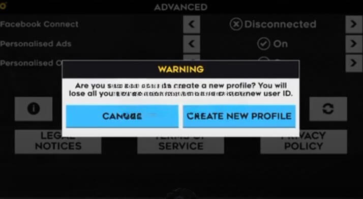 Nhấn “Create new profile”