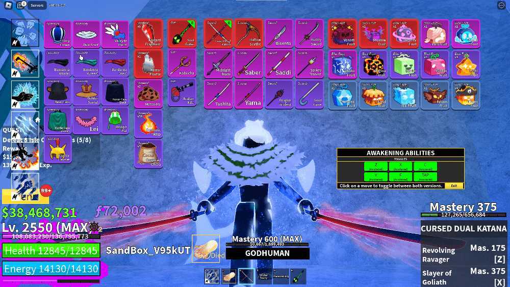 Ảnh Acc Blox Fruit lv 2550