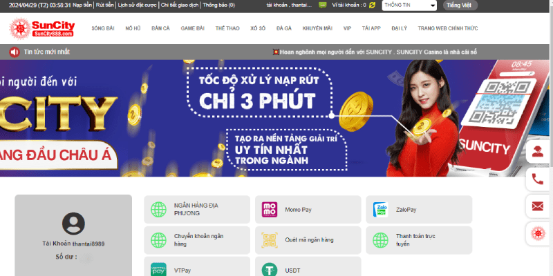 Hướng dẫn đăng nhập tài khoản Nhà cái Suncity nhanh gọn