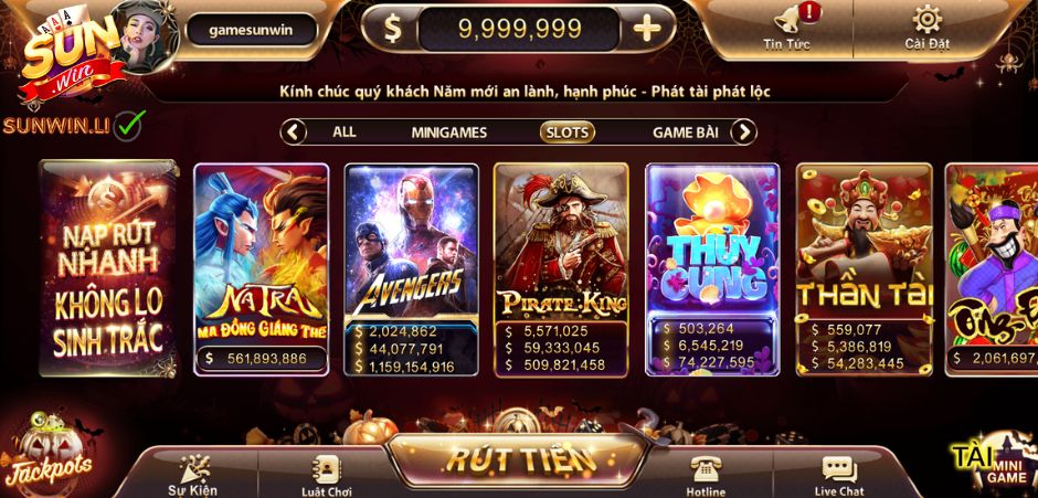 Trò chơi tại Sunwin đổi thưởng đa dạng hấp dẫn
