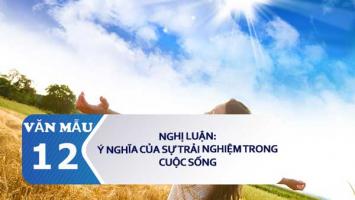Bài văn nghị luận về ý nghĩa của sự trải nghiệm trong cuộc sống (lớp 12) hay nhất