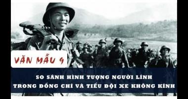 Bài văn so sánh hình ảnh người lính trong bài 