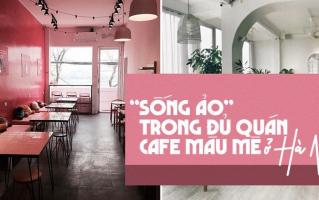 Quán cà phê tông hồng 