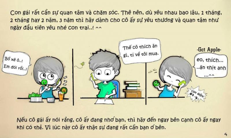 Con gái rất cần sự quan tâm và chăm sóc