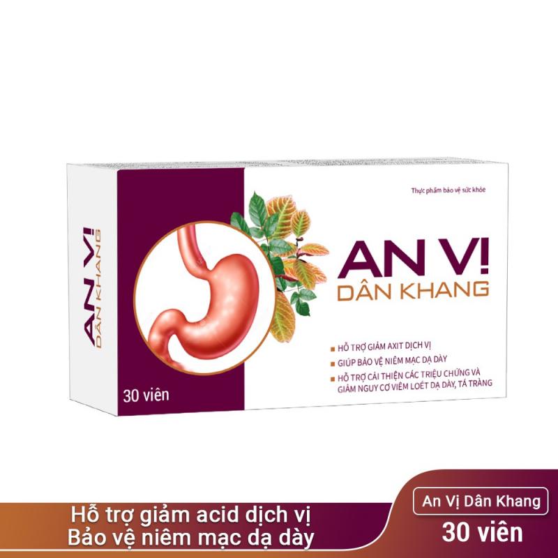 An Vị Dân Khang - Viên Uống Hỗ Trợ Giảm Axit Dịch Vị, Bảo Vệ Niêm Mạc, Giảm Nguy Cơ Loét Dạ Dày Tá Tràng