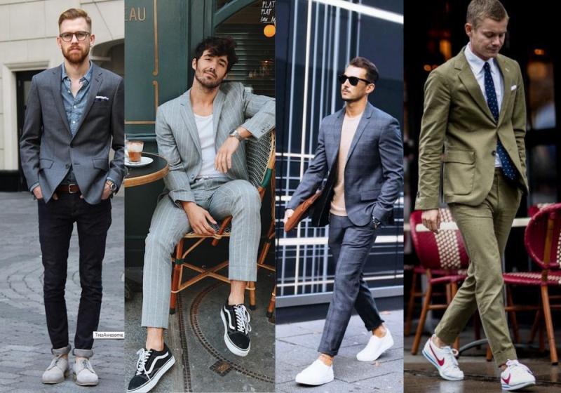 Áo vest giả blazer + áo sơ mi và quần jean