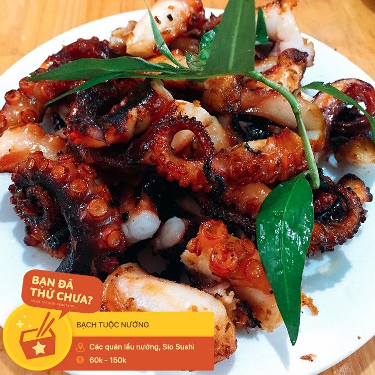 Bạch tuộc nướng sa tế là một món ăn hấp dẫn được chế biến từ bạch tuộc mà ai cũng yêu thích.
