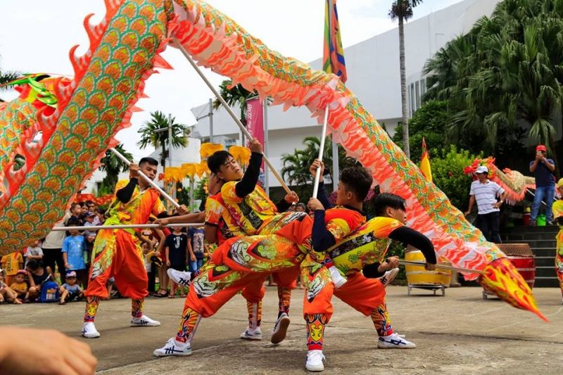 Múa lân rồng tại Bảo tàng Dân tộc học Việt Nam