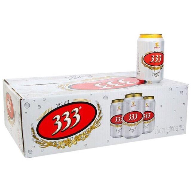 Bia lon Sài Gòn 333 (Việt Nam, Thùng 24 Lon 330ml)