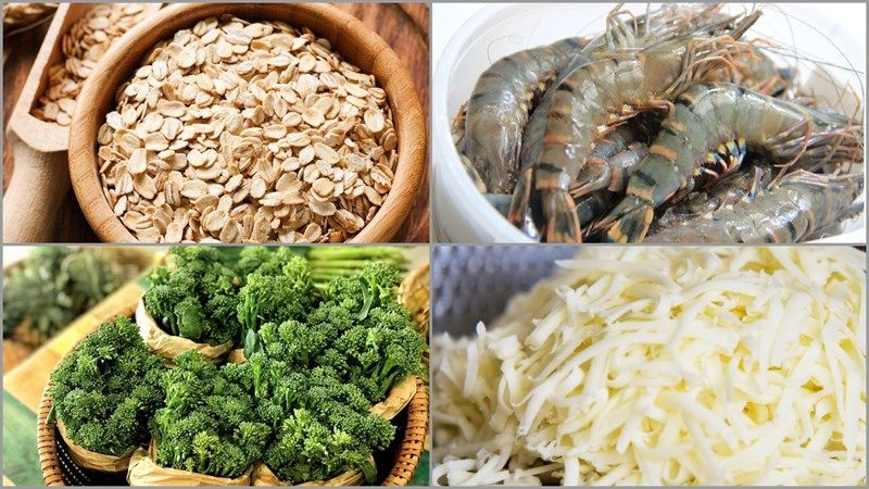 Cháo yến mạch tôm bông cải xanh