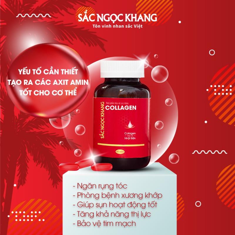 Collagen Sắc Ngọc Khang thế hệ mới 100% từ Nhật Bản