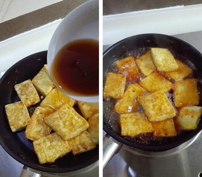 Đậu phụ om trứng xì dầu