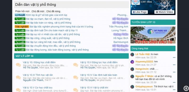 Diễn đàn vật lý phổ thông