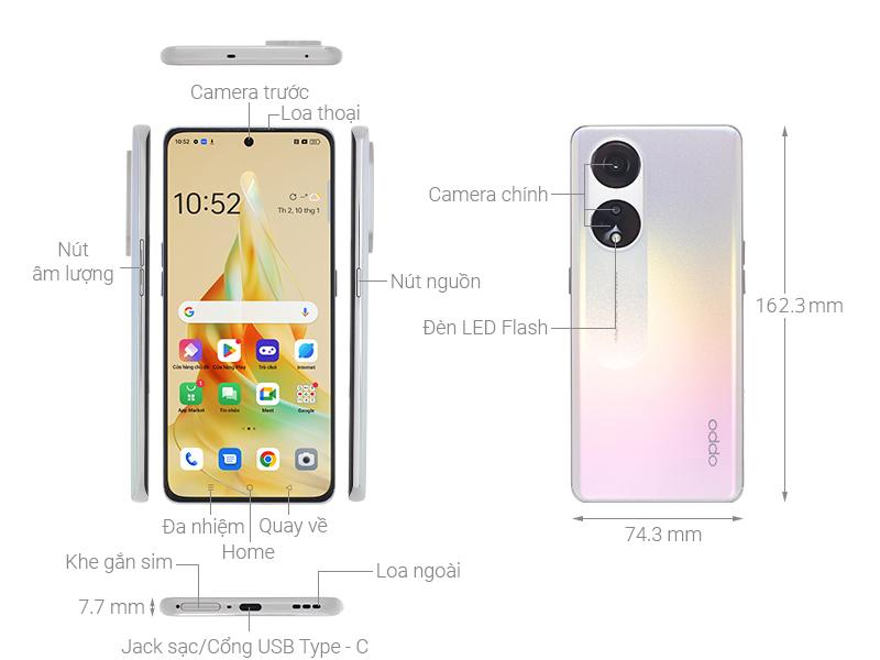 Điện thoại OPPO RENO 8 5G (8GB/256GB)