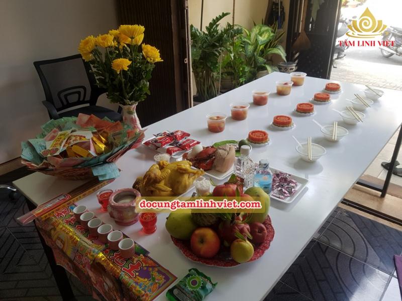 Mâm cúng khai trương tại Đồ cúng Tâm Linh Việt