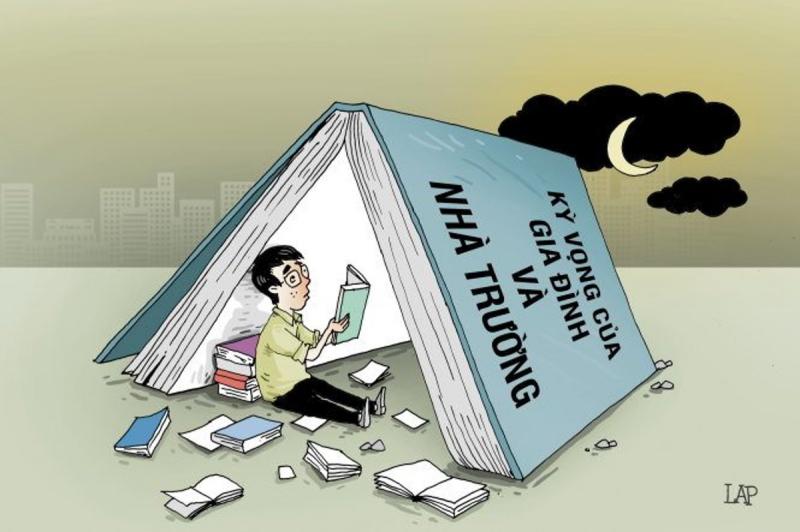 Đoạn văn số 1: Áp lực học tập của học sinh ngày nay