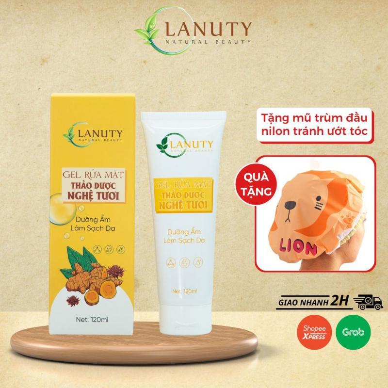 Gel rửa mặt thảo dược nghệ tươi Lanuty