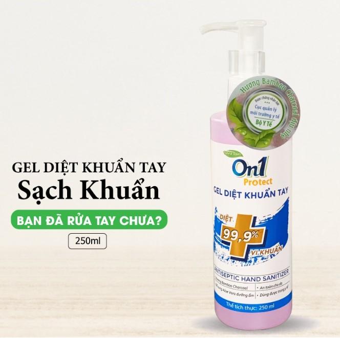 Gel rửa tay khô diệt khuẩn ON1 protect hương Bamboo Charcoal