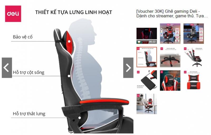 Ghế gaming Deli