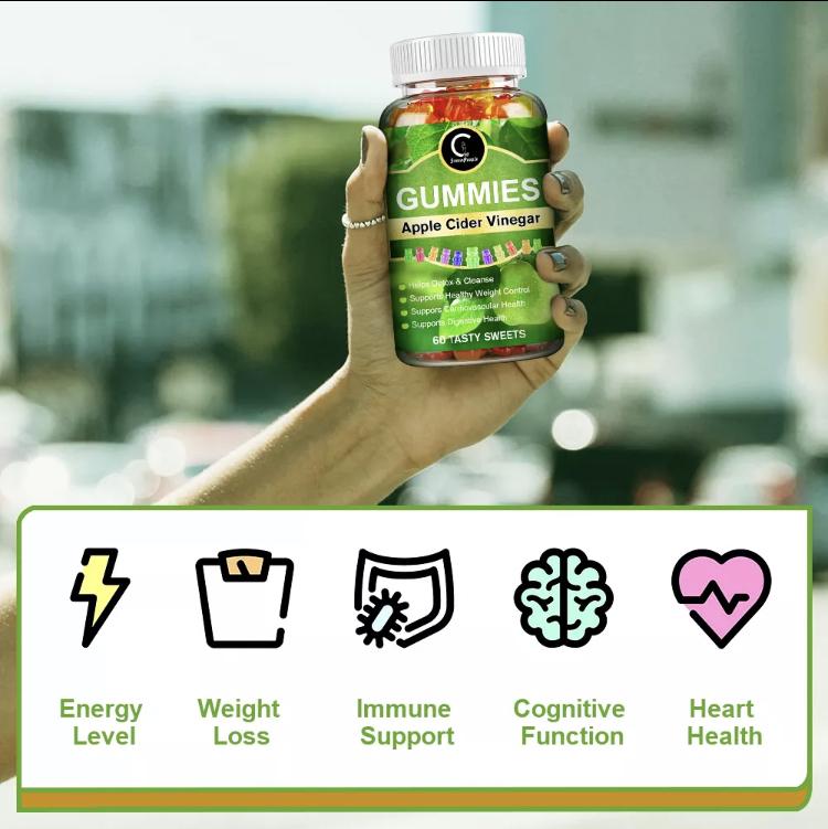 Kẹo dẻo Green People Apple Cider Vinegar Gummies Keto Diet Fat Burner Keto Bear Gummies