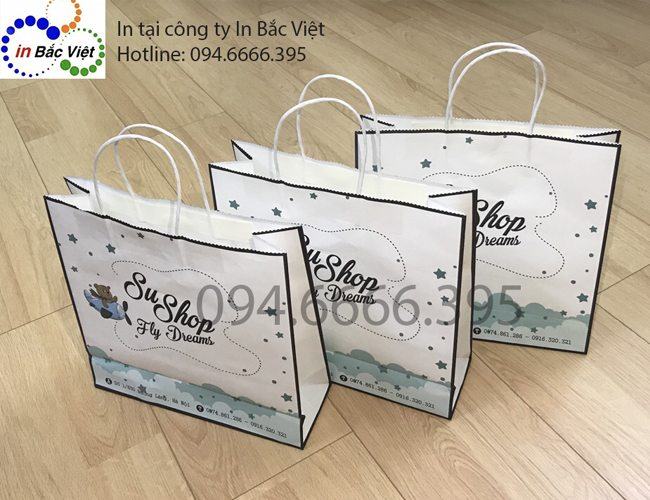 Năng lực sản xuất hơn 8000 túi giấy mỗi ngày, có nhận in túi giấy số lượng ít.
