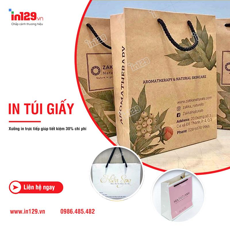 Công nghệ in offset 4 màu giúp túi giấy luôn có màu sắc sinh động, độ tương phản cao và chữ không bị nhòe.