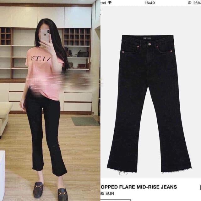 Jeans loe cạp cao
