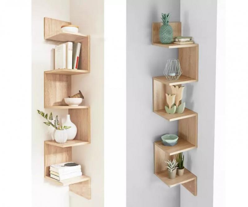 Kệ sách treo tường góc đứng