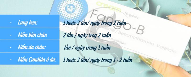 Kem đặc trị các loại nấm da và lang ben Fango-B Cream