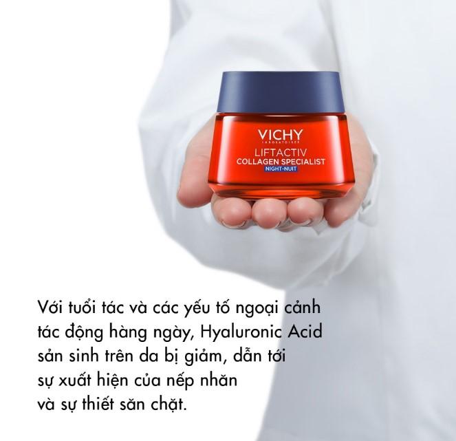 Kem dưỡng giúp sáng da, mờ thâm nám ban đêm Vichy Liftactiv Collagen Specialist Night