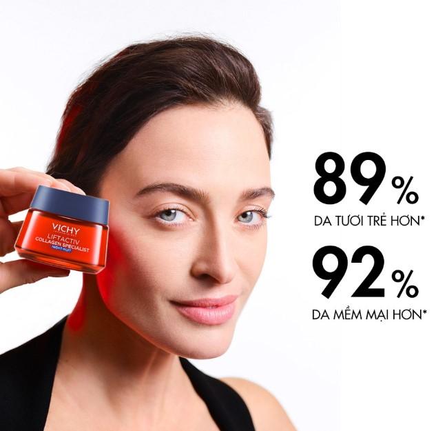 Kem dưỡng giúp sáng da, mờ thâm nám ban đêm Vichy Liftactiv Collagen Specialist Night