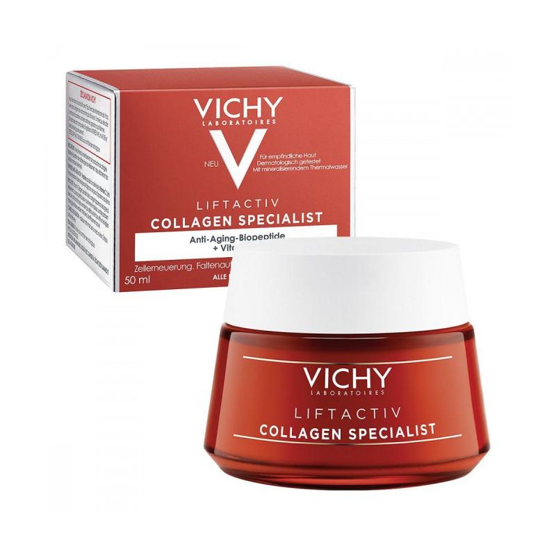Kem dưỡng ngăn ngừa dấu hiệu lão hóa và làm săn chắc da Vichy Liftactiv Collagen Specialist 50ml