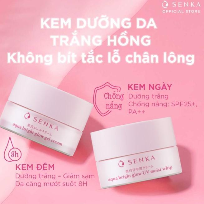 Kem dưỡng trắng da  Senka Aqua Bright Glow