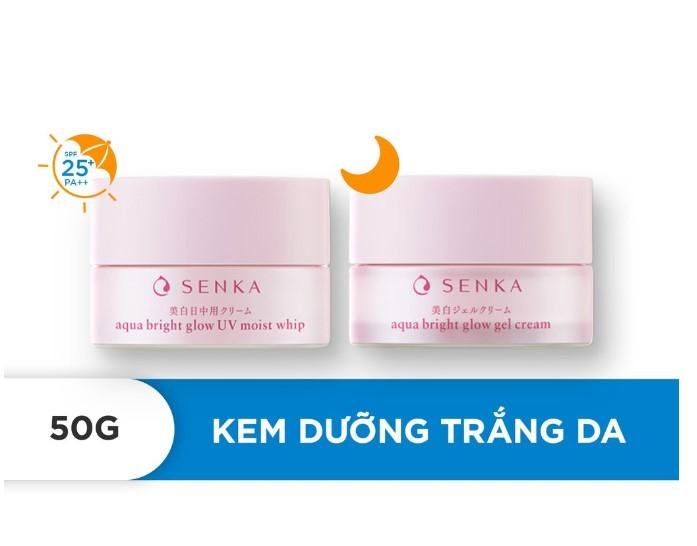 Kem dưỡng trắng da  Senka Aqua Bright Glow