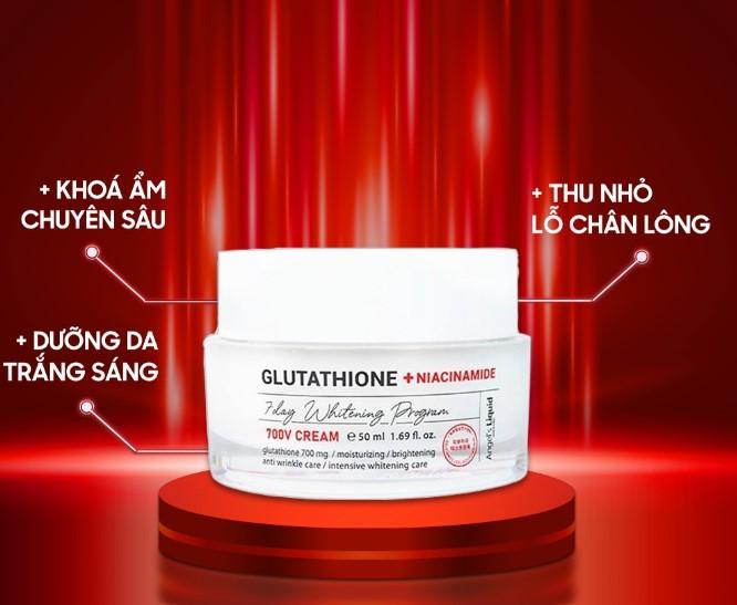 Kem dưỡng truyền trắng mờ nám Angel Liquid Glutathione Plus Niacinamide 700 V Cream