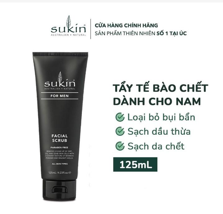 Kem làm sạch tế bào chết dành cho nam Sukin For Men Facial Scrub