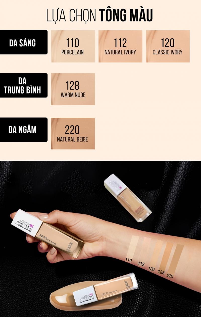 Kem nền SuperStay Full Coverage Foundation Maybelline New York