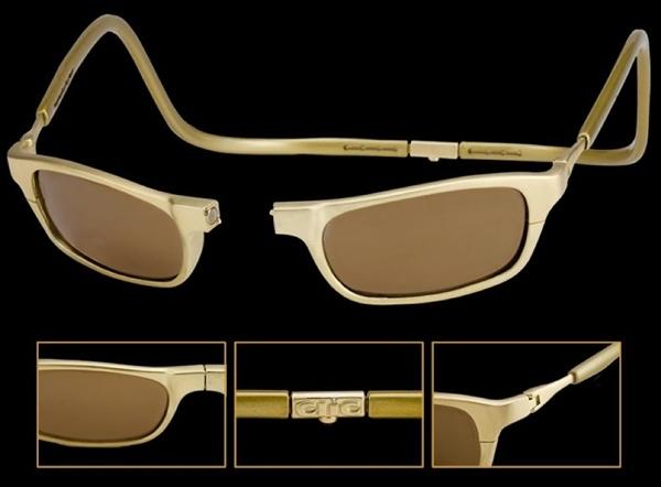 Kính Clic Gold 18k Gold Sports được làm thủ công hoàn toàn từ vàng 18k, hoàn thành trong 40 đến 50 giờ đồng hồ.